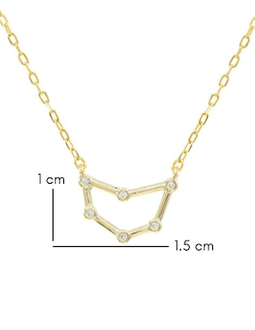 Collar con dije Mayfer Joyería Constelaciones de plata P 925