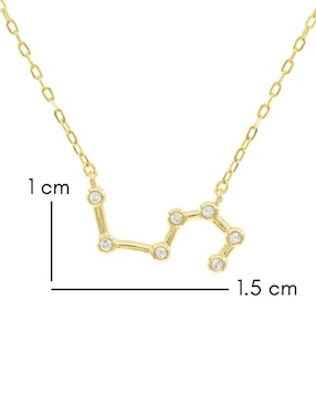 Collar con dije Mayfer Joyería Constelaciones de plata P 925
