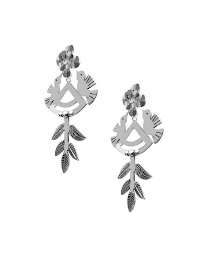 Aretes de colibrí Enrique Garcia de plata P 925 con acabado brillante
