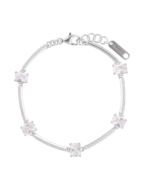 Brazalete Brosway De Plata P925 Fancy Infinite White Con Acabado Brillante