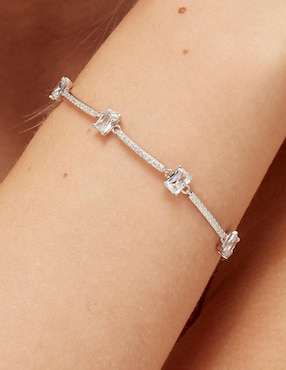 Brazalete Brosway de plata P 925 Fancy Infinite White con acabado brillante
