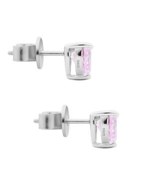 Broqueles de corazón Gladkova Joyería de plata P 925 con acabado plateado zirconia