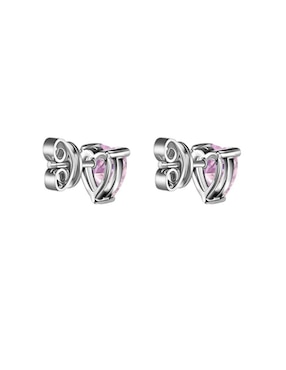 Broqueles de corazón Gladkova Joyería de plata P 925 con acabado plateado zirconia