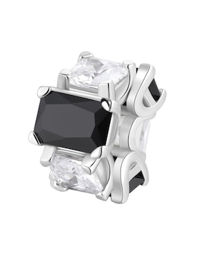 Charm circular Brosway fancy mystery black de plata P 925