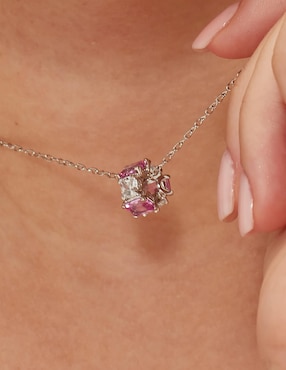 Charm circular Brosway fancy vibrant pink de plata P 925