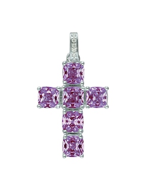 Charm De Cruz Brosway Fancy Magic Purple De Plata P925 Zirconia