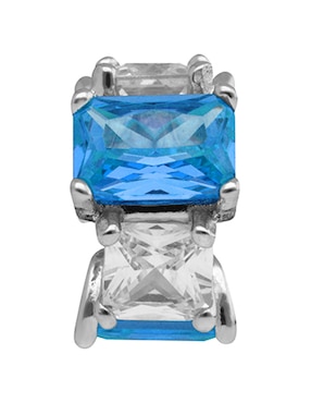 Charm Circular Brosway Fancy Freedom Blue De Plata P 925 Zirconia