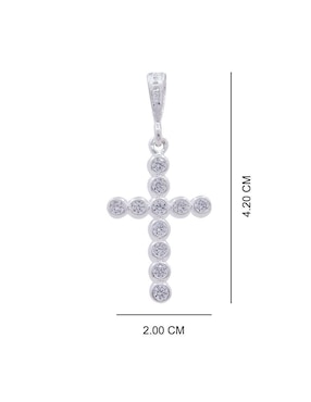 Dije de cruz Boscaini de plata P 925