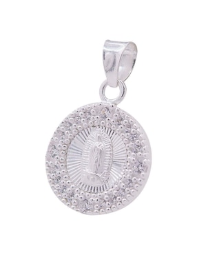 Dije redondo Boscaini virgen de guadalupe de plata P 925