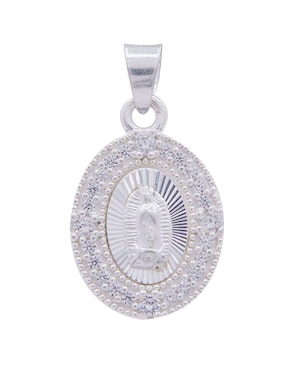 Dije Boscaini Virgen De Guadalupe De Plata P925 Zirconia