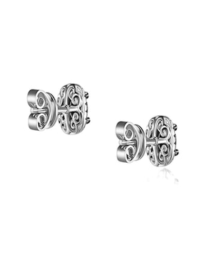 Broqueles cuadrados Gladkova Joyería de plata P 925 con acabado brillante ónix