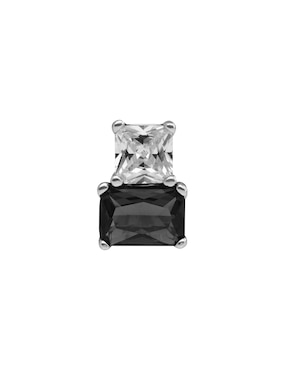 Arete Corto Brosway Fancy Mystery Black De Plata P925 Acabado Brillante Zirconia