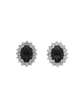 Aretes Cortos Brosway Fancy Mystery Black De Plata P925 Acabado Brillante Zirconia