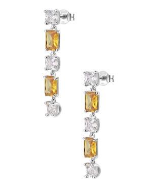 Aretes de barra Brosway Fancy Energy Yellow de plata P 925 con acabado brillante zirconia
