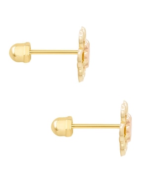 Broqueles de flor Oro Angelus de oro con acabado brillante