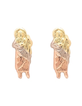 Broqueles San Judas Tadeo Oro Angelus de oro con acabado brillante