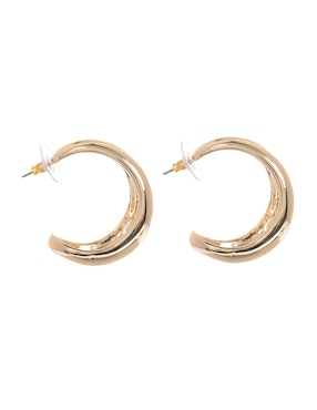 Aretes Nine West Teardrop Metal Gold con acabado brillante