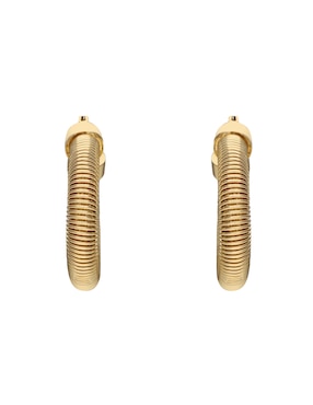 Aretes circulares Nine West Metal Coils con acabado brillante