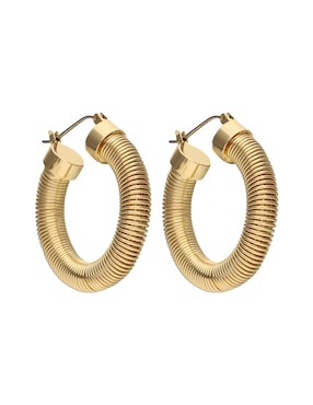Aretes circulares Nine West Metal Coils con acabado brillante