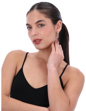 Aretes circulares Nine West Metal Coils con acabado brillante