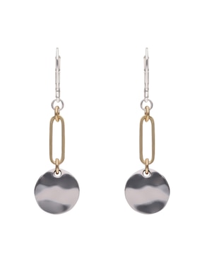 Aretes circulares Nine West Tritone Waves con acabado brillante