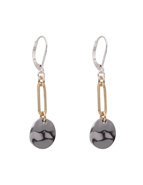 Aretes circulares Nine West Tritone Waves con acabado brillante