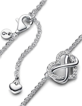 Collar de corazón Pandora de plata P 925