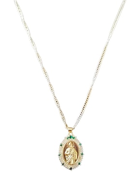 Collar con dije san judas tadeo Maria Almudena 18 K