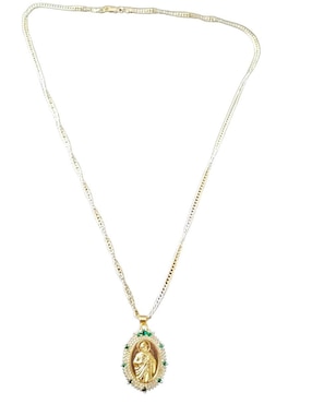 Collar con dije san judas tadeo Maria Almudena 18 K