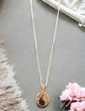 Collar con dije san judas tadeo Maria Almudena 18 K