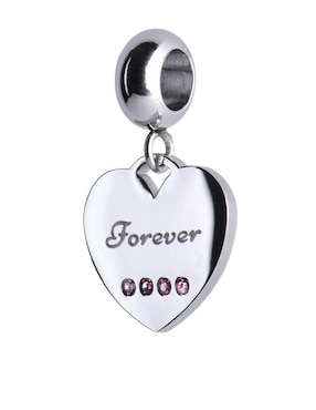 Charm De Corazón Luckyly Corazón Forever Zirconia Cúbica