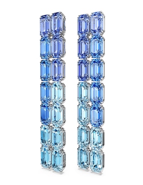 Aretes rectangulares Swarovski Millenia con acabado brillante