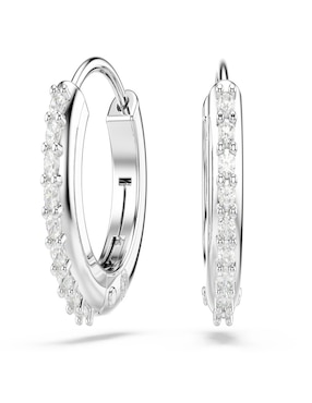 Aretes de aro circulares Swarovski Matrix con acabado pavé
