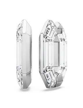 Arracadas octagonales Swarovski Lucent con acabado brillante
