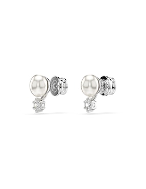 Aretes redondos Swarovski Matrix con acabado brillante