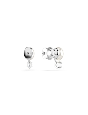 Aretes redondos Swarovski Matrix con acabado brillante