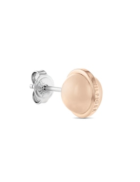 Aretes circulares Tommy Hilfiger Metallic Orbs con acabado brillante