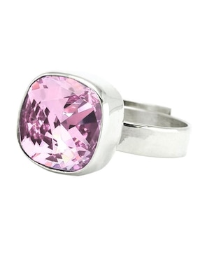 Anillo cuadrado Zvezda Cushion P 925 de plata cristal brillante