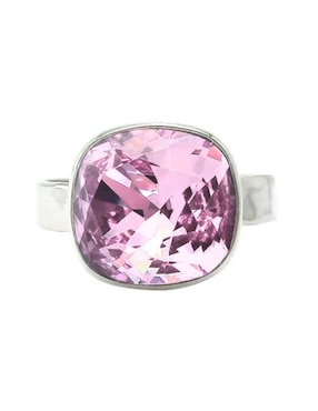 Anillo cuadrado Zvezda Cushion P 925 de plata cristal brillante