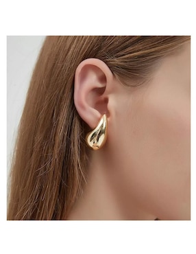 Aretes largos de gota Wünd acabado espejo
