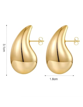 Aretes largos de gota Wünd acabado espejo