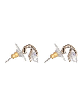 Aretes circulares Givenchy Basic Gold con acabado brillante cristal