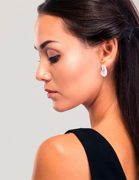 Aretes de gota Oro Angelus con acabado brillante