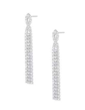 Aretes cuadrados Westies con acabado brillante cristal