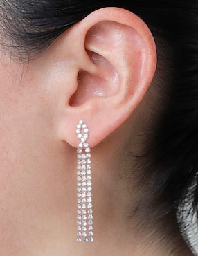 Aretes cuadrados Westies con acabado brillante cristal