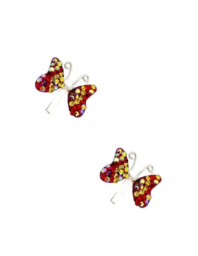 Aretes y collar de mariposa Zvezda Mariposa de plata P925 cristal