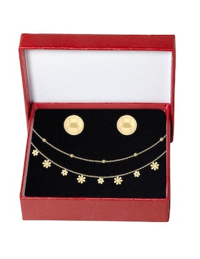 Aretes y collar de flores Horoz