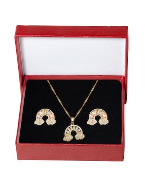 Aretes y collar de arcoíris Horoz