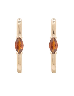 Aretes Oro Angelus con acabado brillante zirconia
