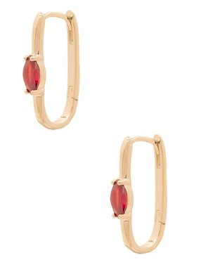 Aretes Oro Angelus con acabado brillante zirconia